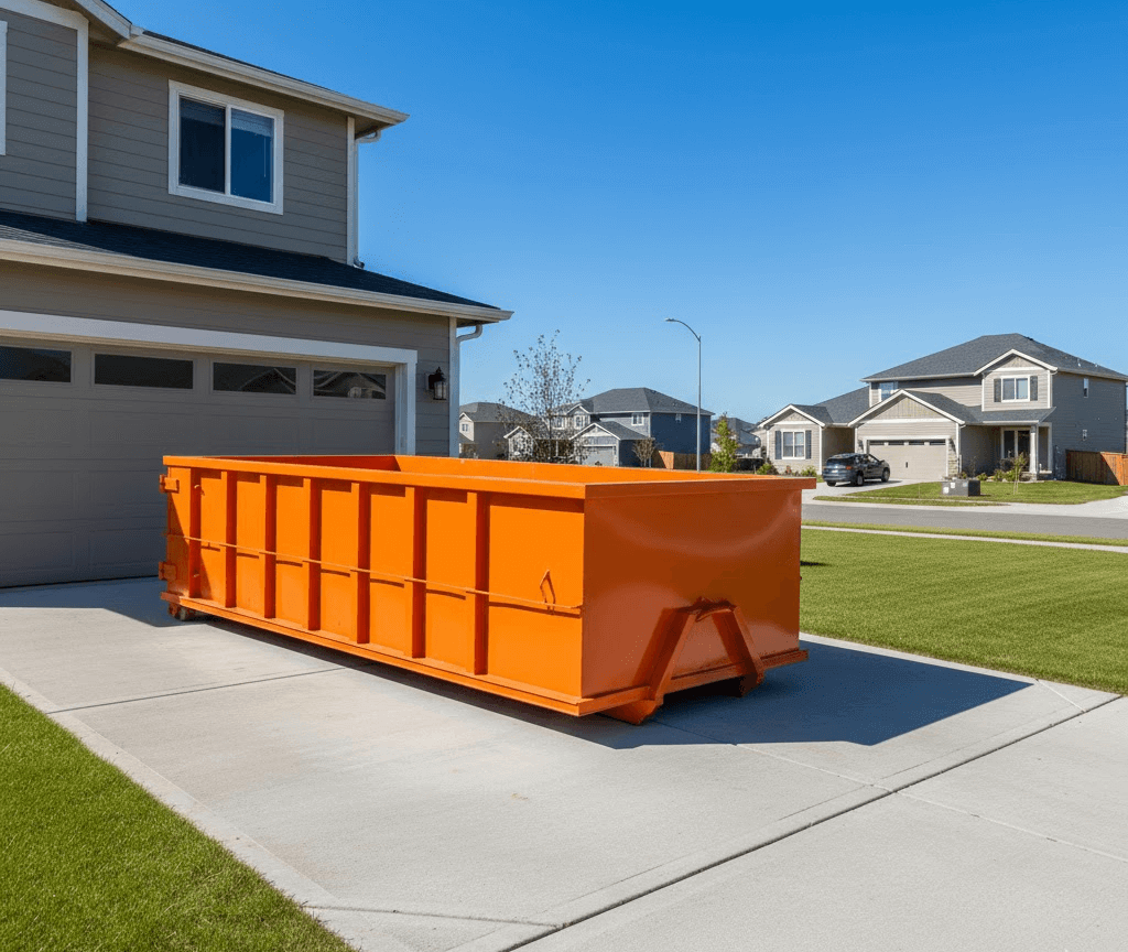 rental_debris_comp Professional yard debris removal and hauling services in the Bay Area by All Seasons Gardening Services